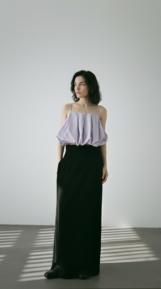 Ruched Cropped Cami Top – A