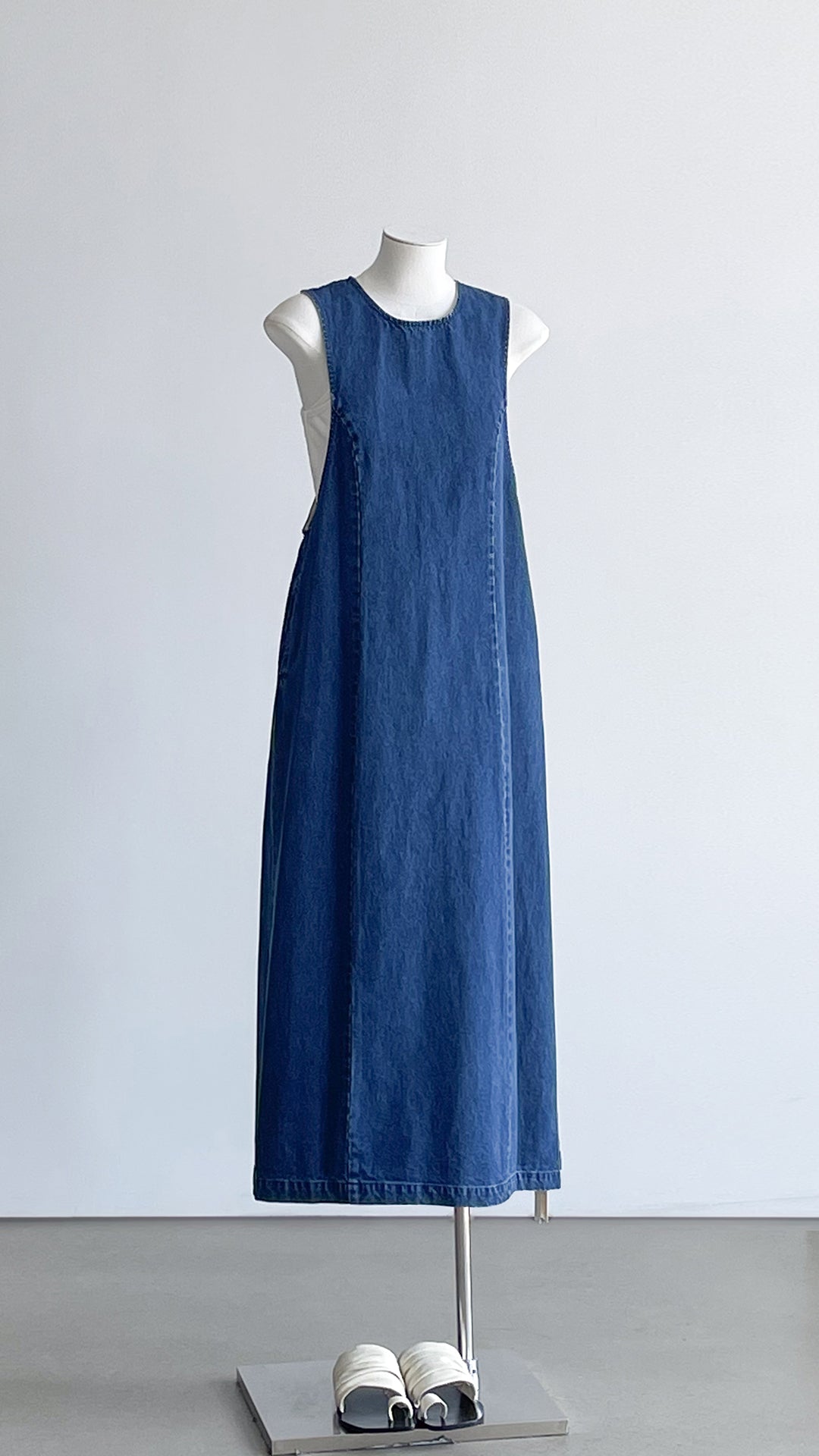 Minimalist Denim Tank Dress