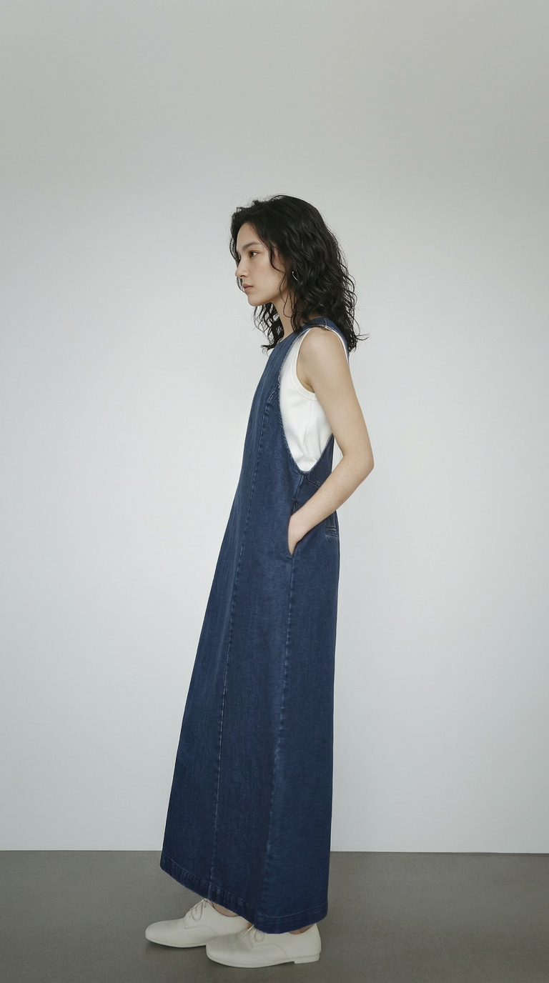 Minimalist Denim Tank Dress