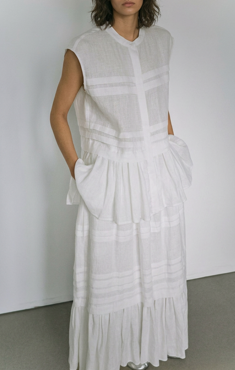 Sleeveless Linen Top