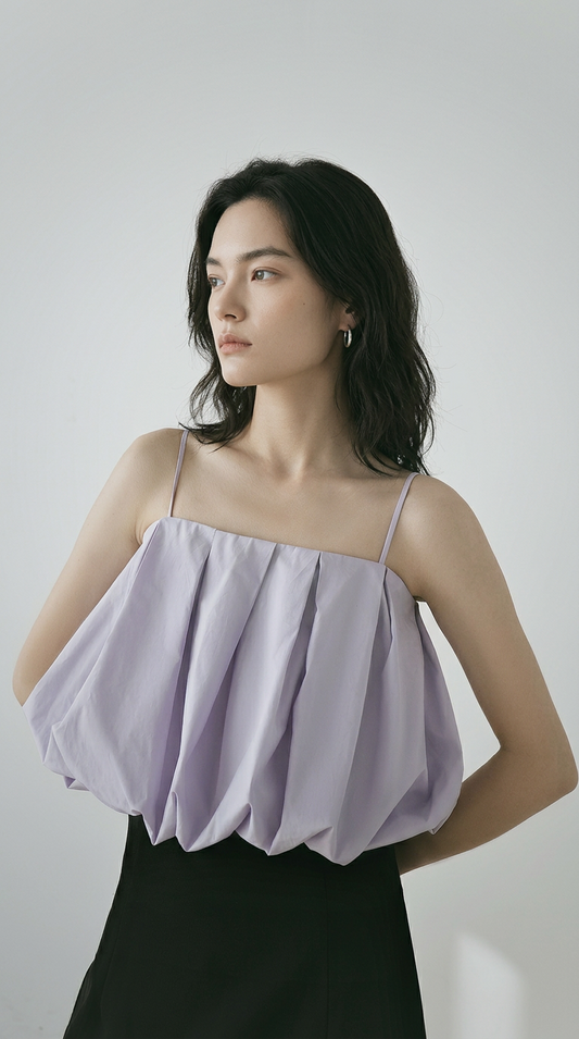 Ruched Cropped Cami Top – A