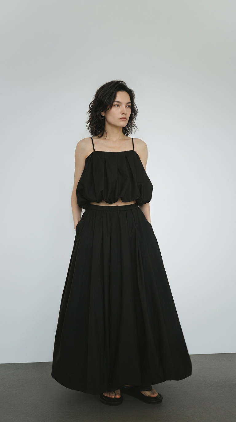 Bubble Midi Skirt