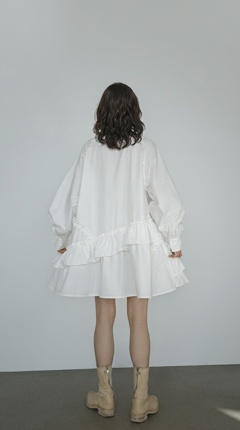 Ruffle Shirt Dress