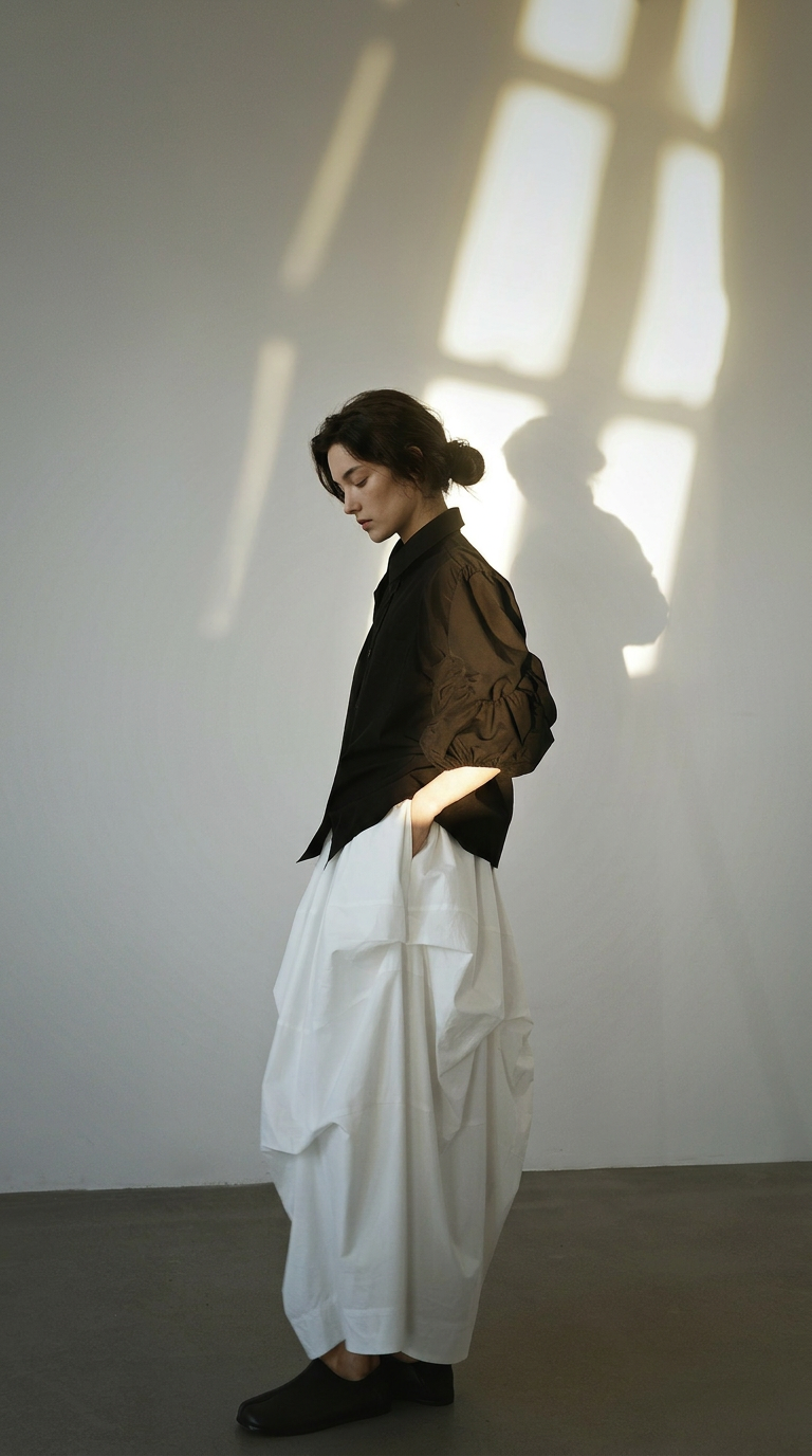 Ruched Puff Sleeve Blouse