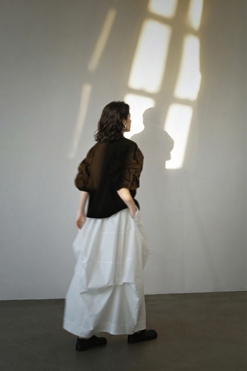 Ruched Puff Sleeve Blouse