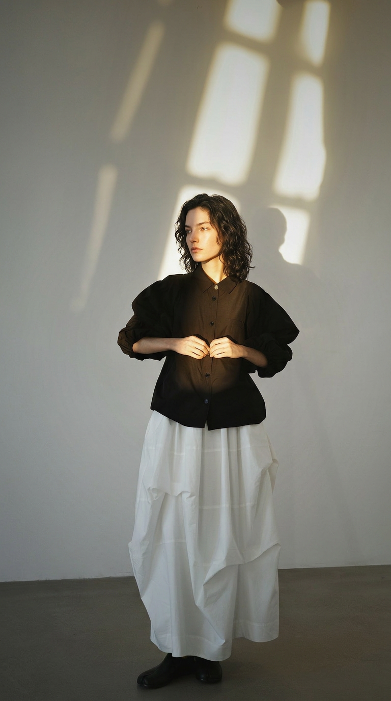 Ruched Puff Sleeve Blouse