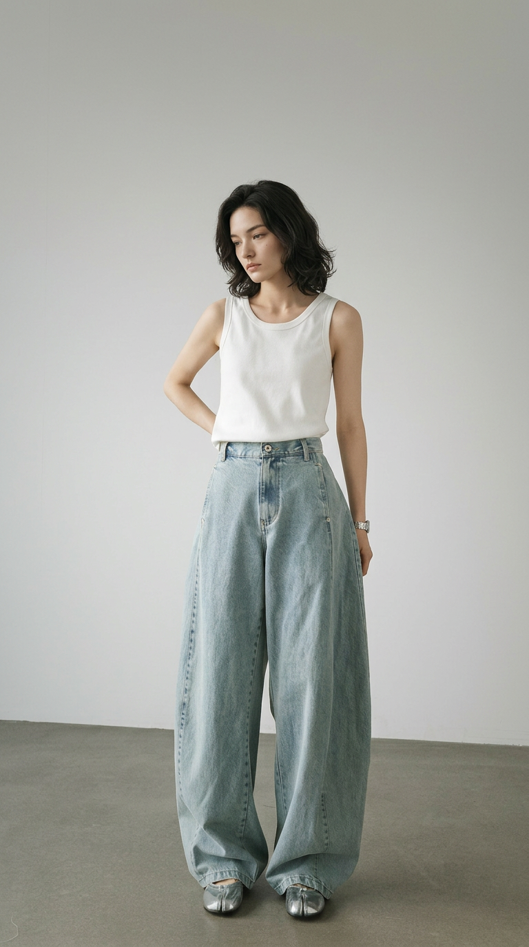 Casual Vintage Blue Jeans