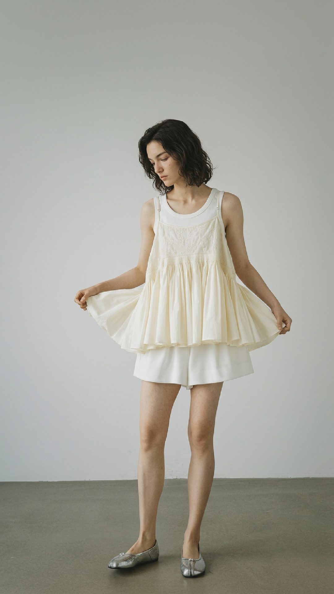 Embroidered Panel Cami Top