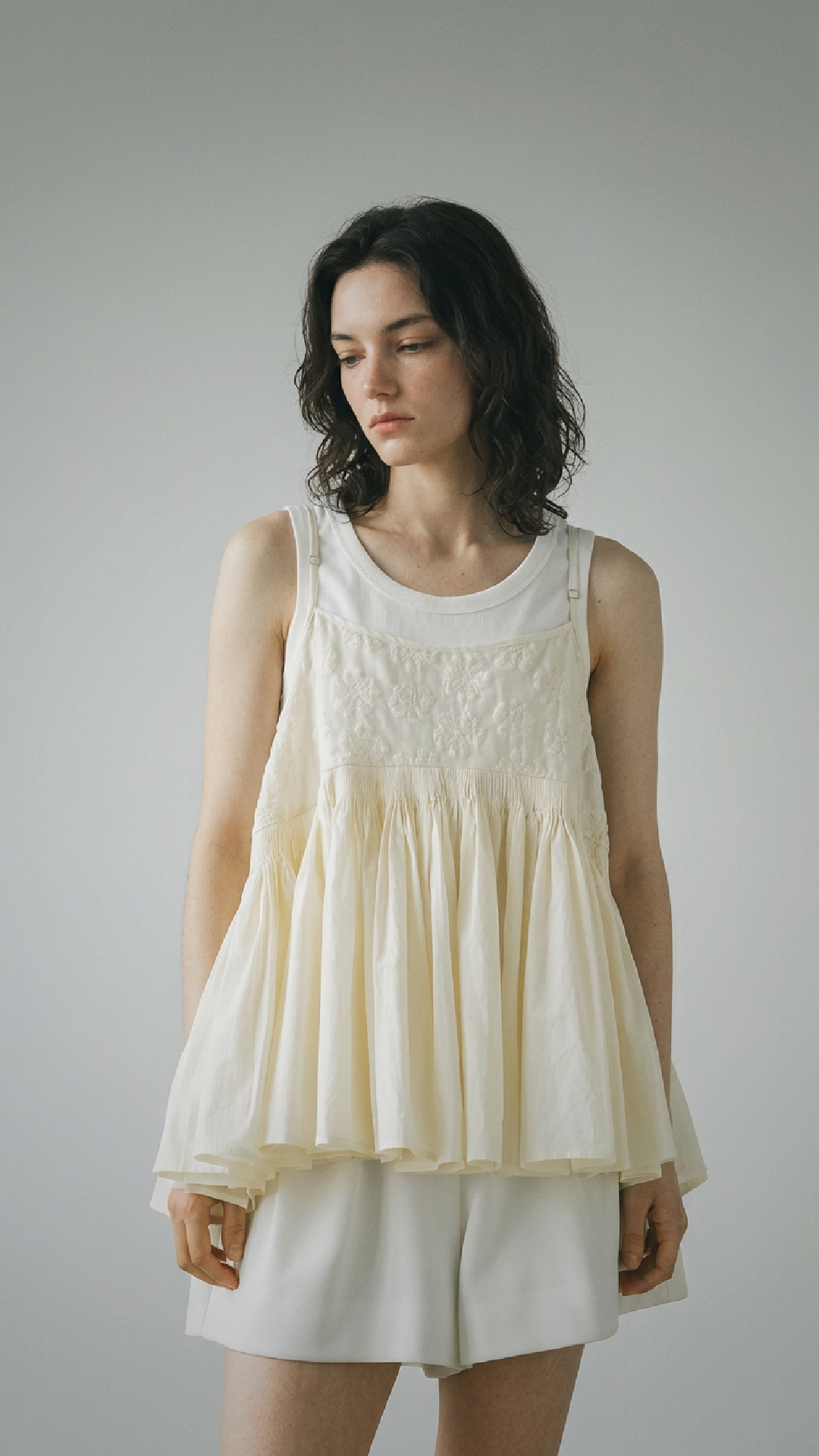 Embroidered Panel Cami Top