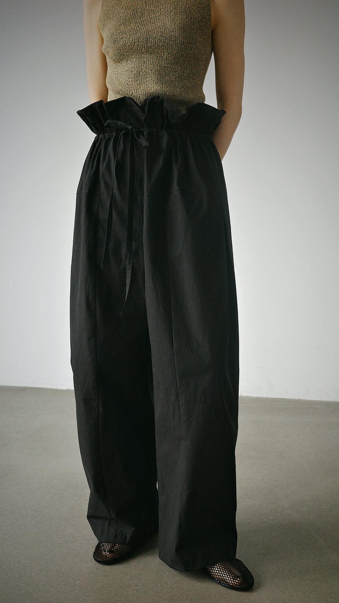 Relaxed Balloon Wide-Leg Pants