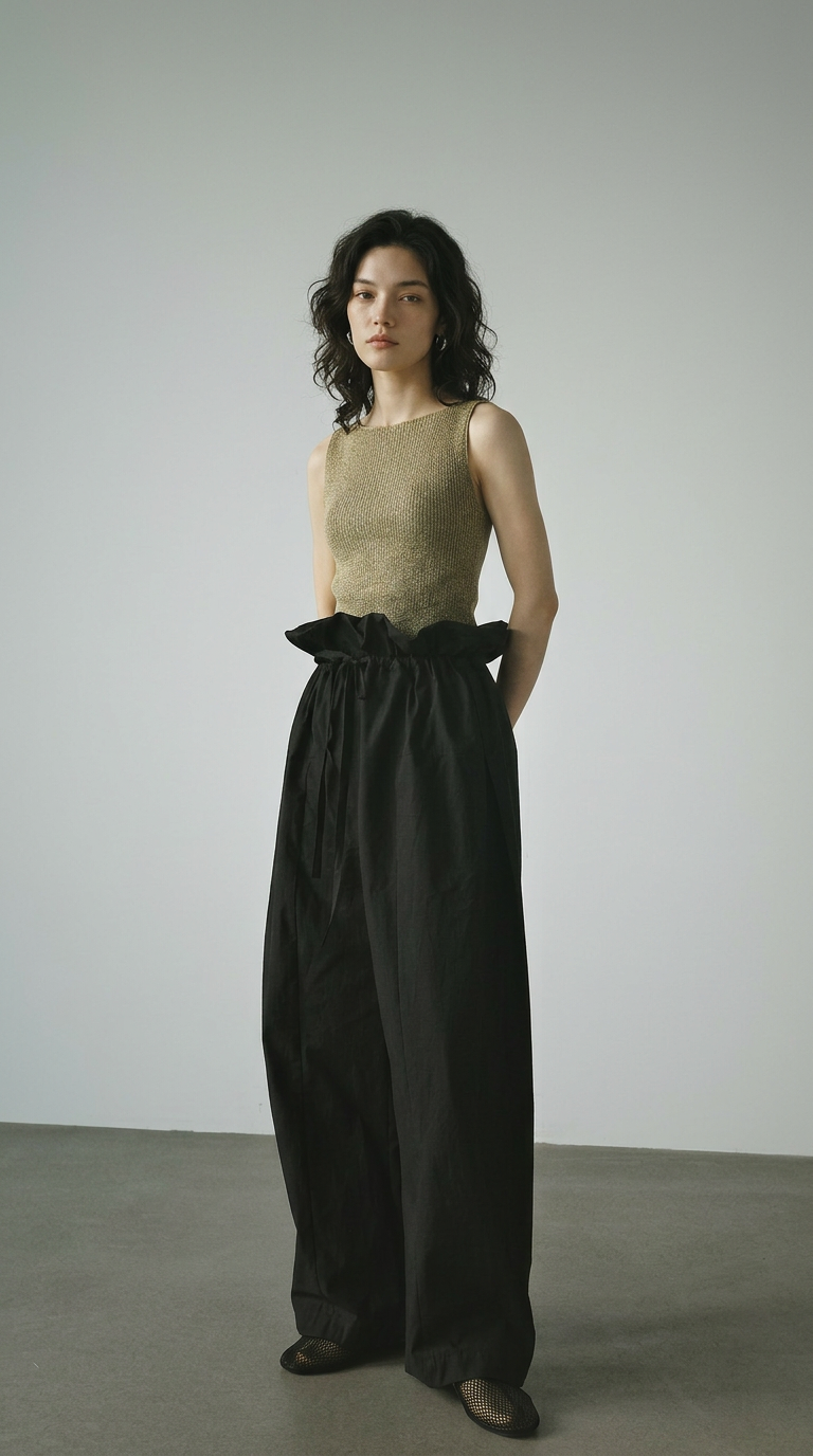 Relaxed Balloon Wide-Leg Pants