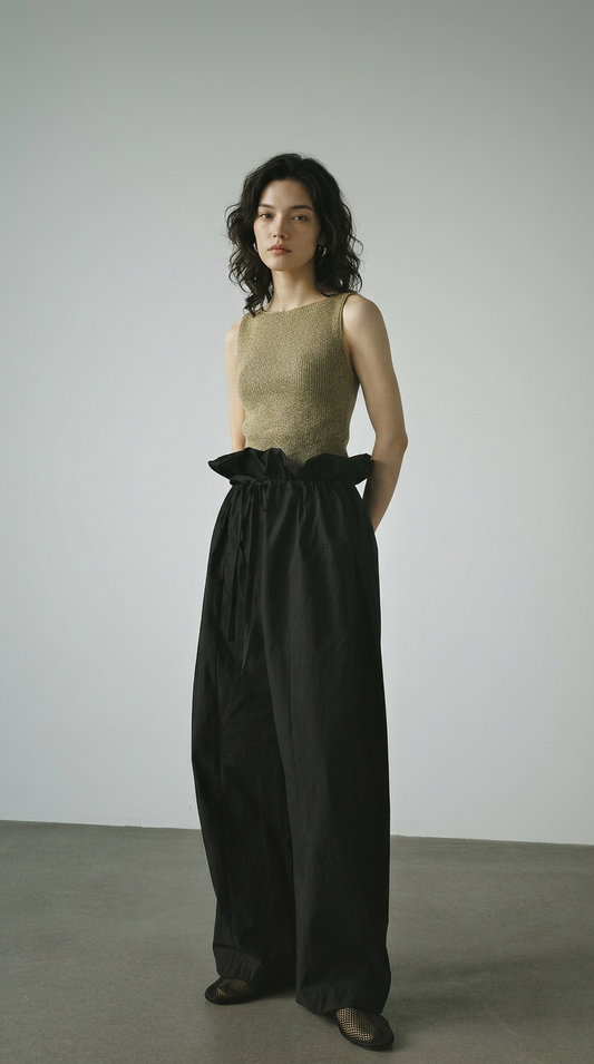 Relaxed Balloon Wide-Leg Pants