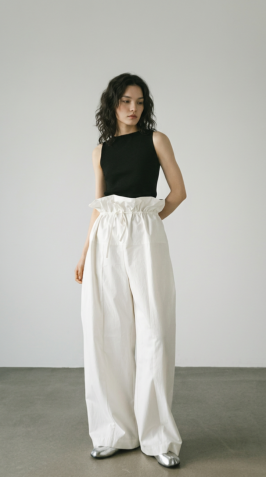 Relaxed Balloon Wide-Leg Pants