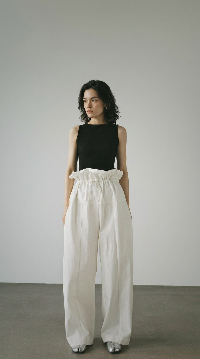 Relaxed Balloon Wide-Leg Pants