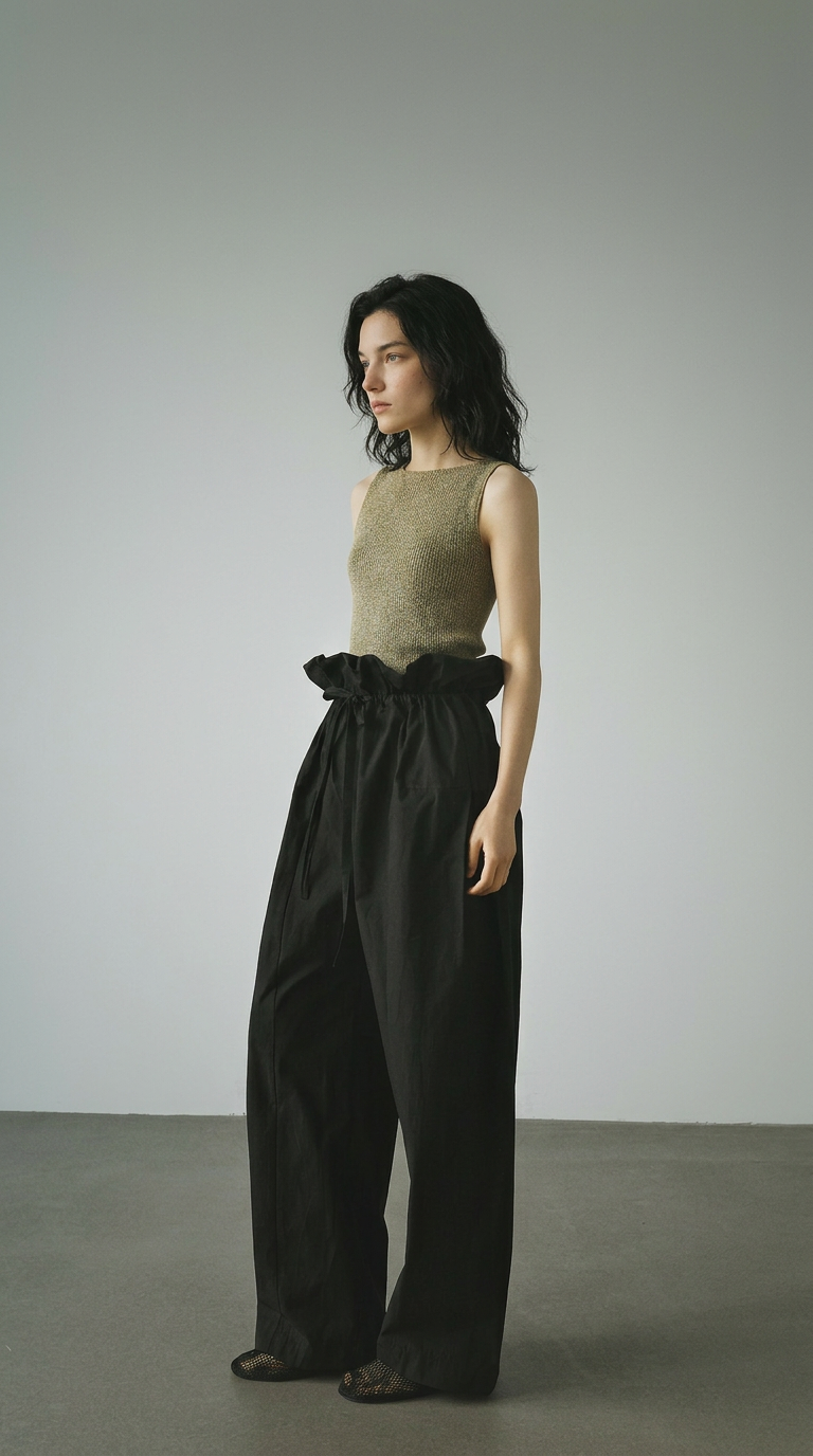 Relaxed Balloon Wide-Leg Pants