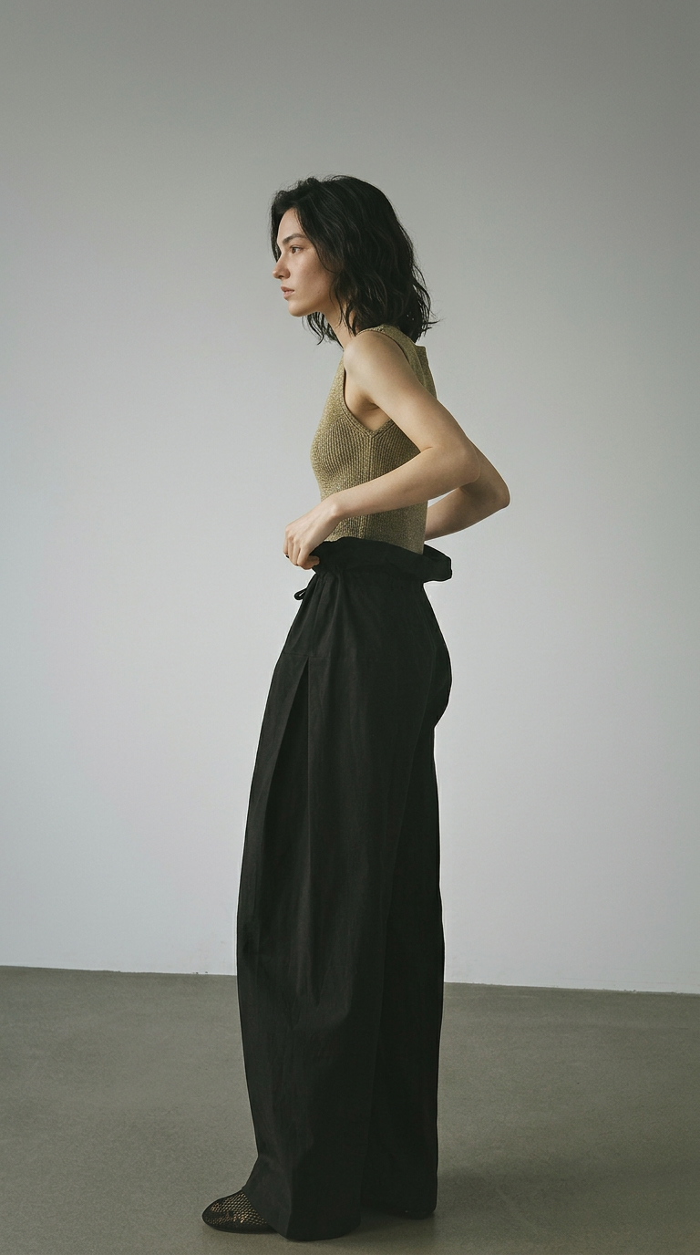 Relaxed Balloon Wide-Leg Pants