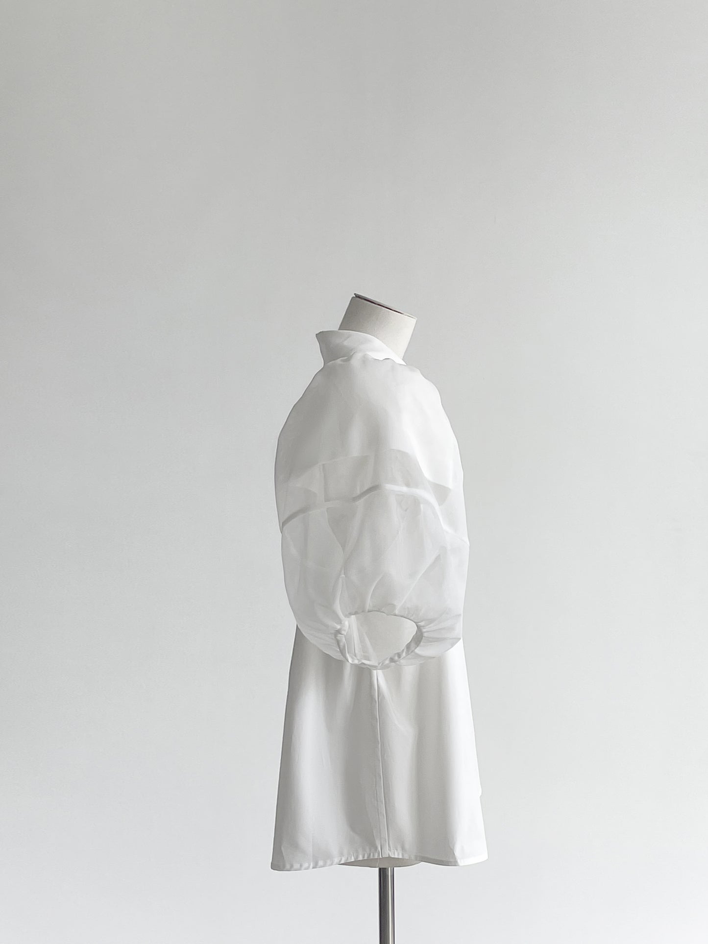 Mesh Puff Sleeve Shirt