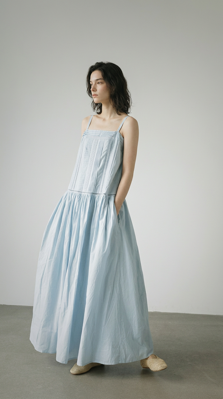 Embroidered Cami Dress