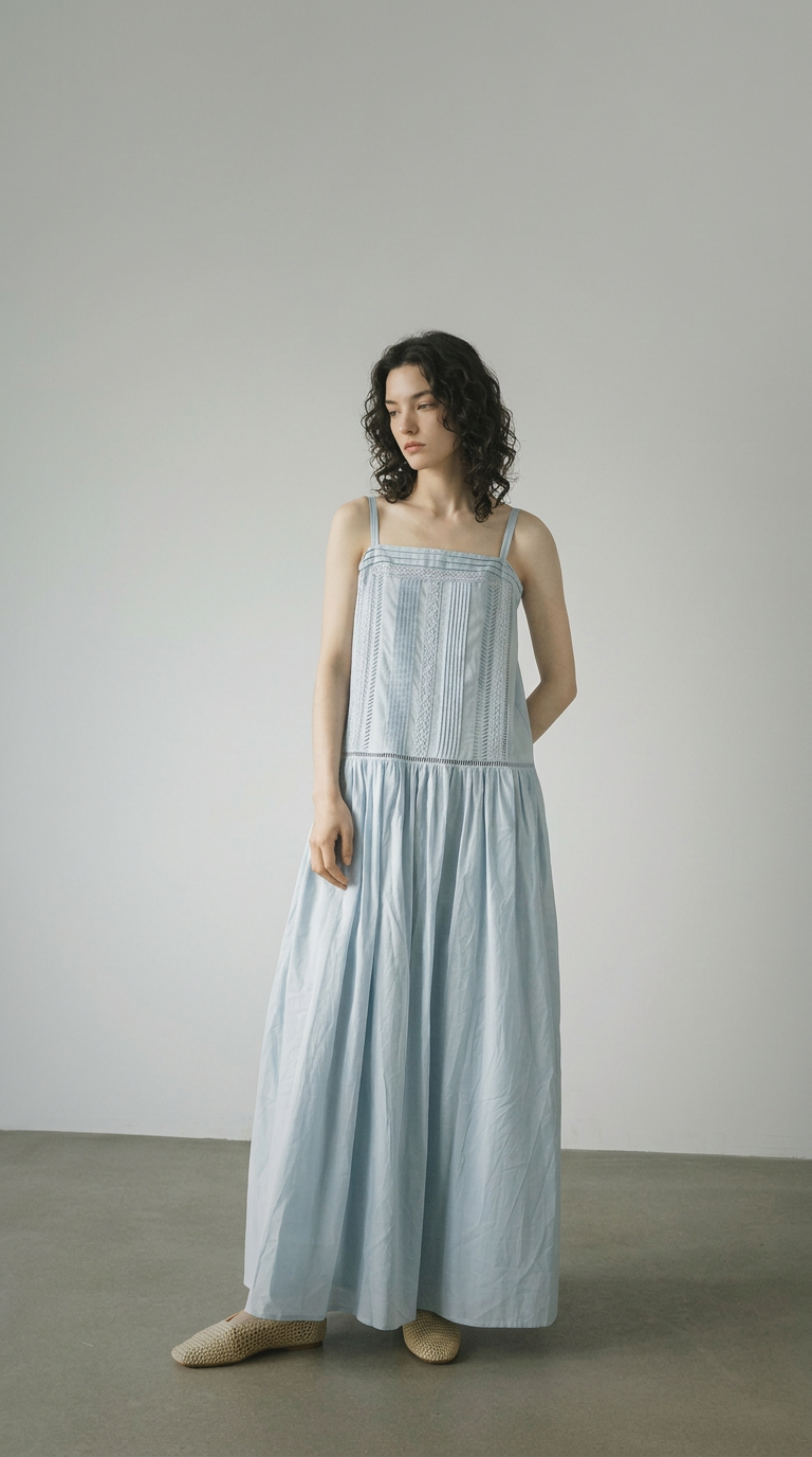 Embroidered Cami Dress
