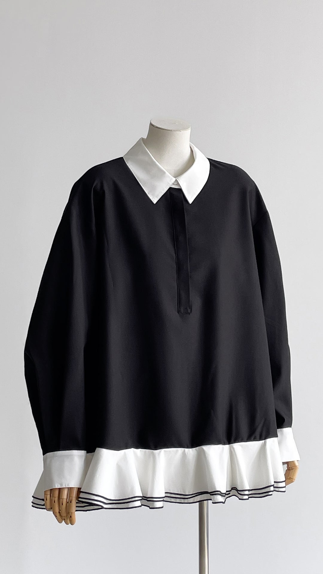 Vintage Contrast Blouse