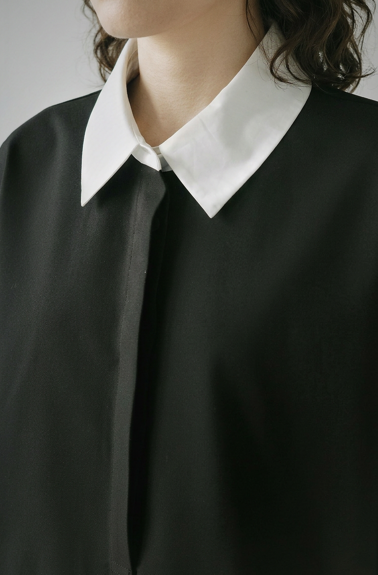 Vintage Contrast Blouse