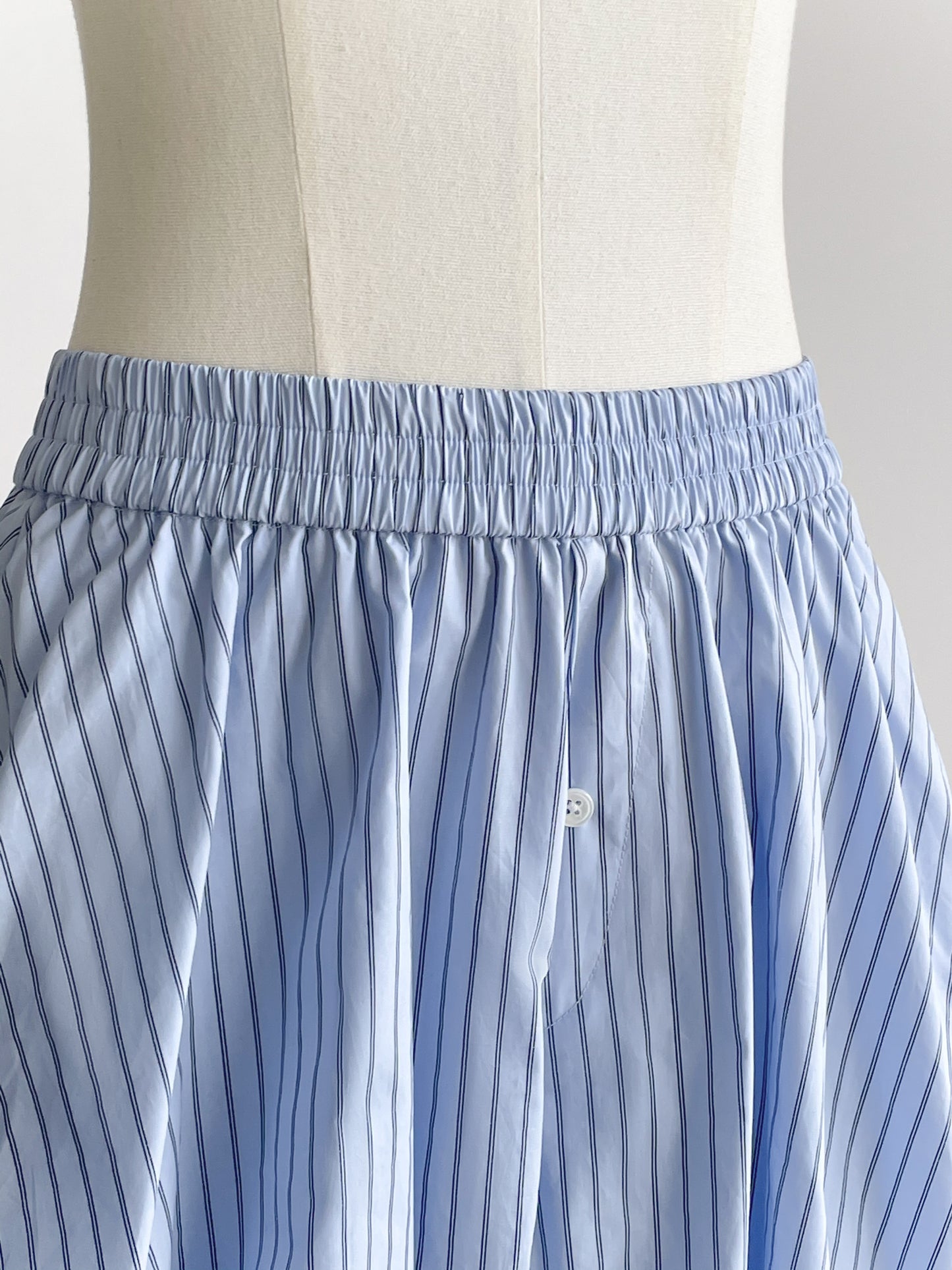 Blue Striped  Shorts