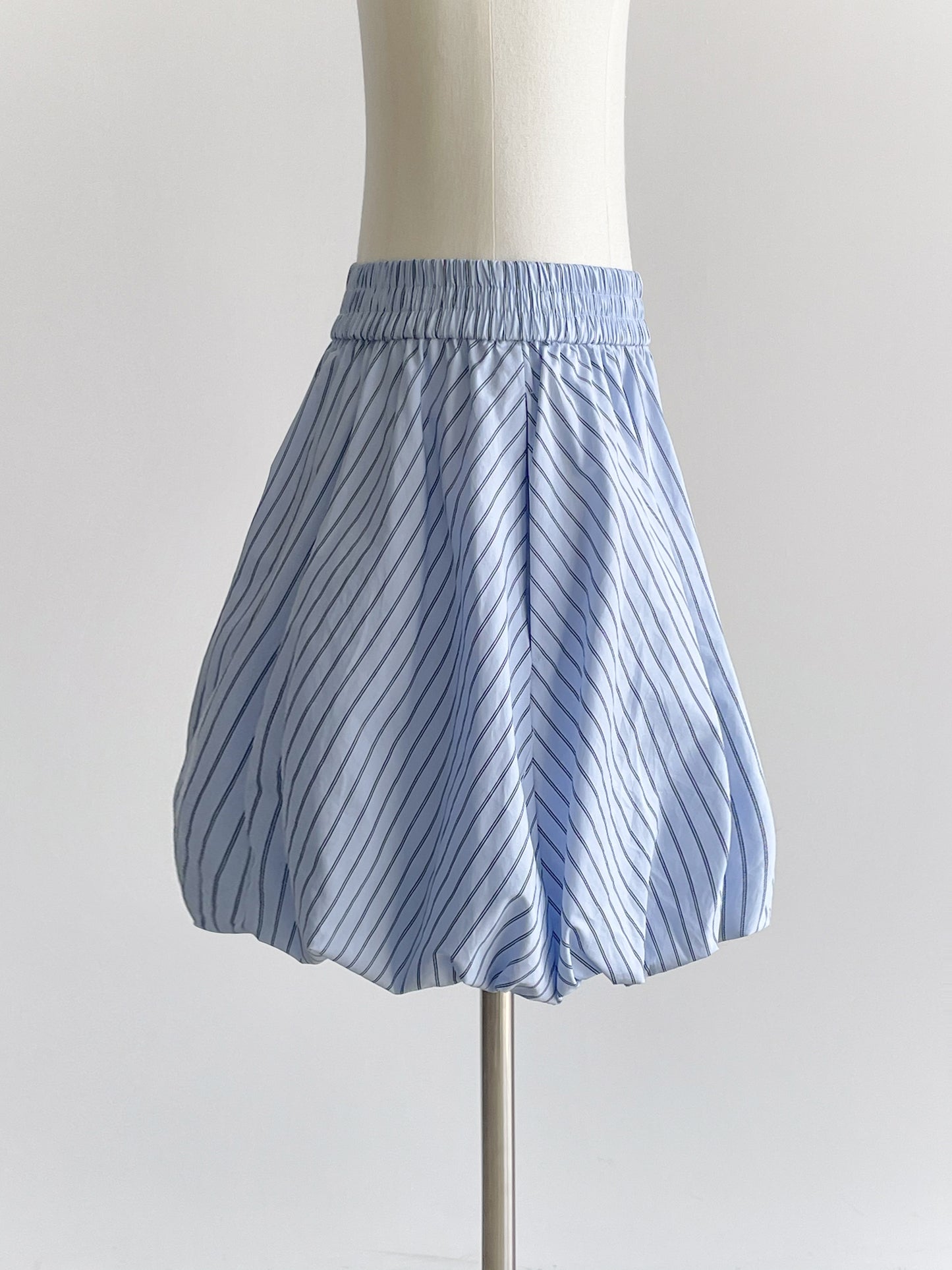 Blue Striped  Shorts