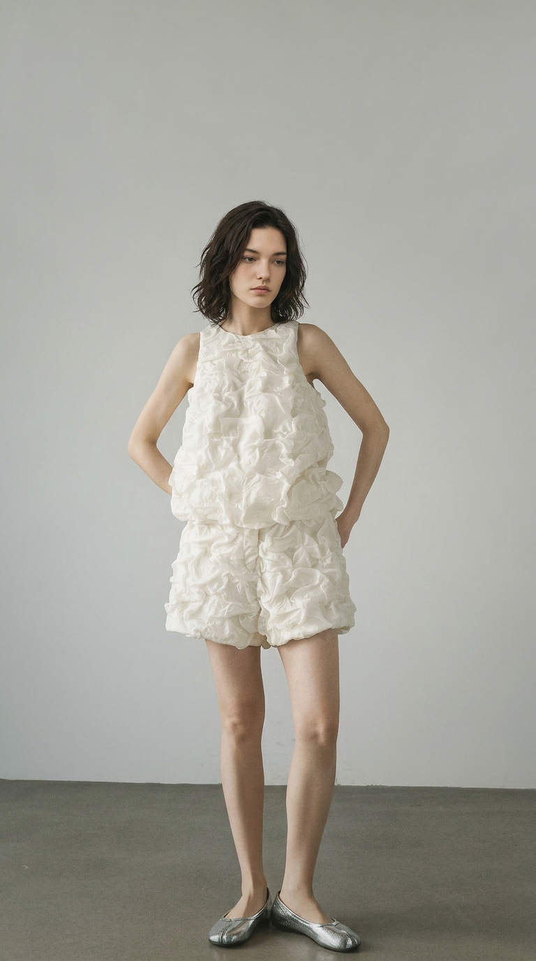 Crinkled Shorts