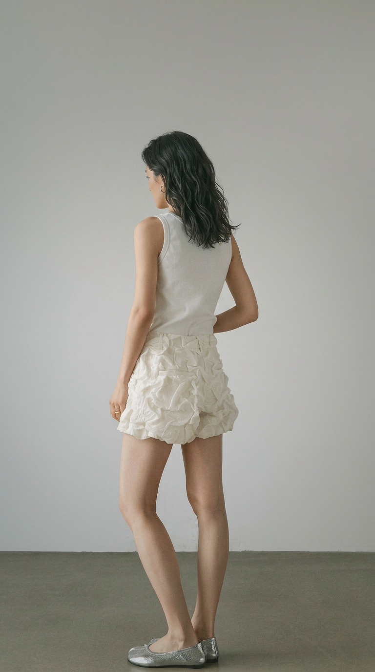 Crinkled Shorts