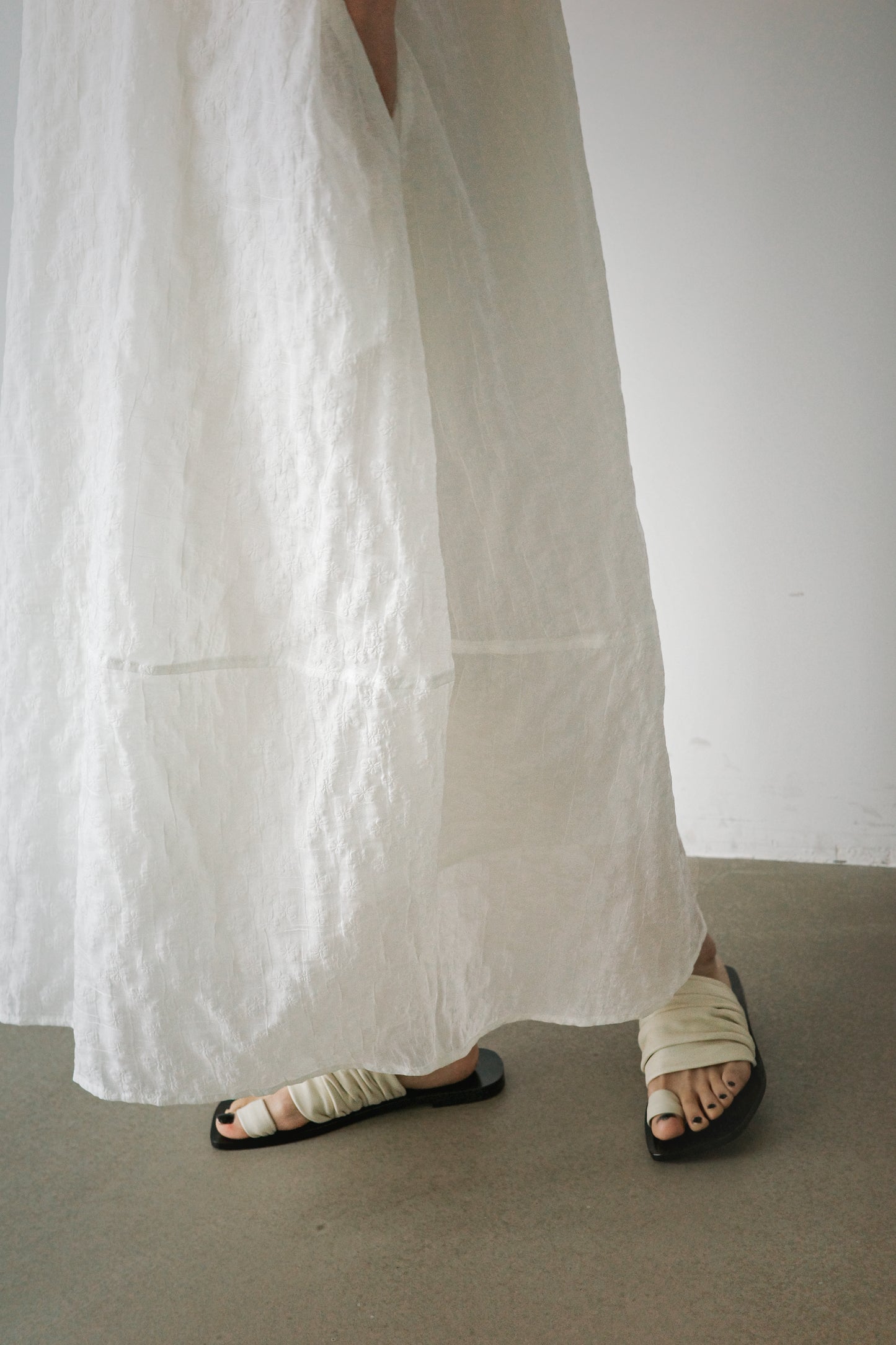 Vintage Jacquard Puff Sleeve Dress